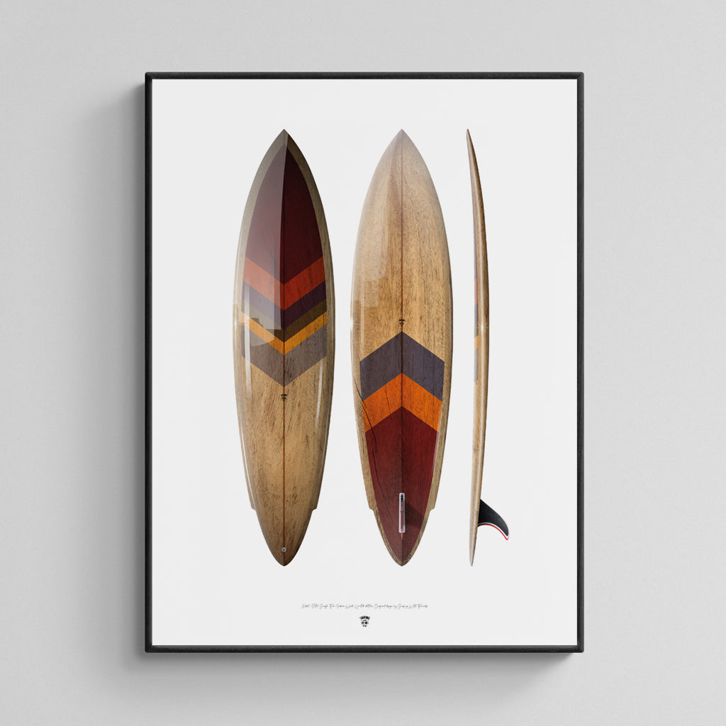 RETRO SINGLE FIN INDIAN WOOD